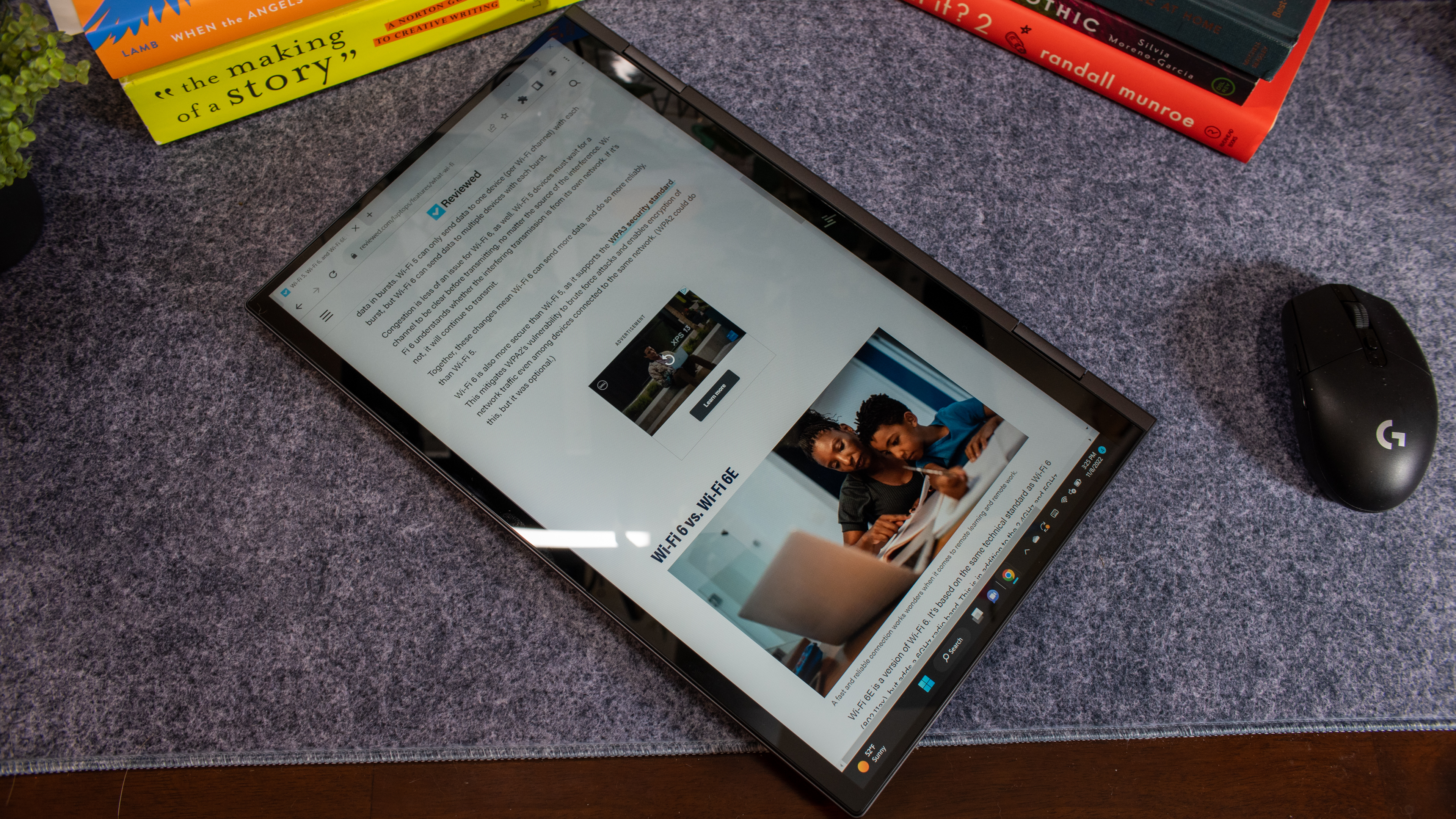 The HP Envy in tablet mode.