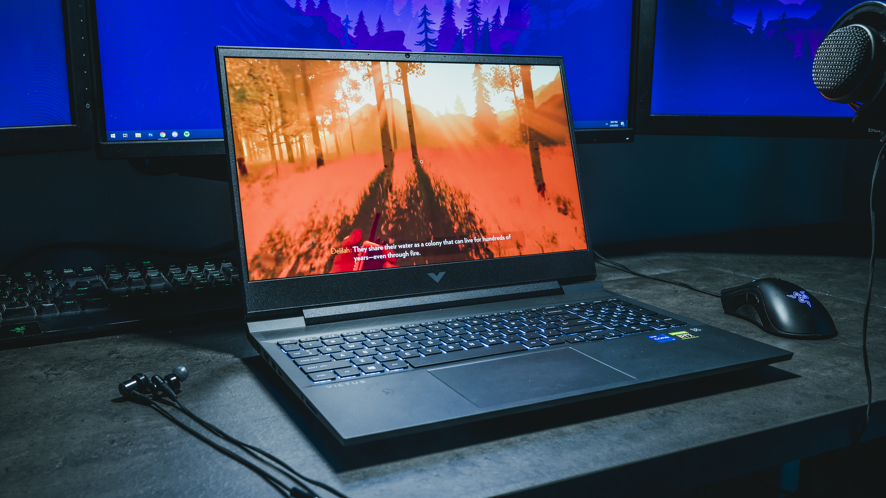 A shot of the HP Victus 16 gaming laptop.